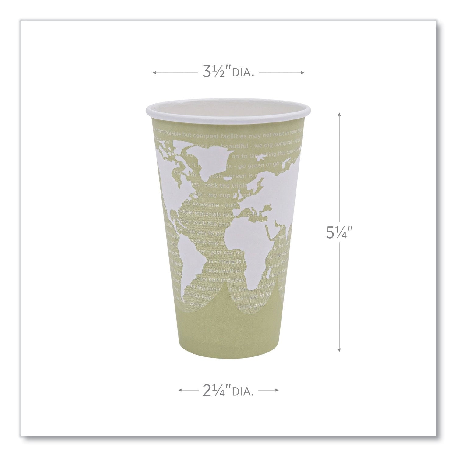 16 fl oz - Multi - Paper, Resin - Hot Drink - 50/Pack - 20 / Carton
