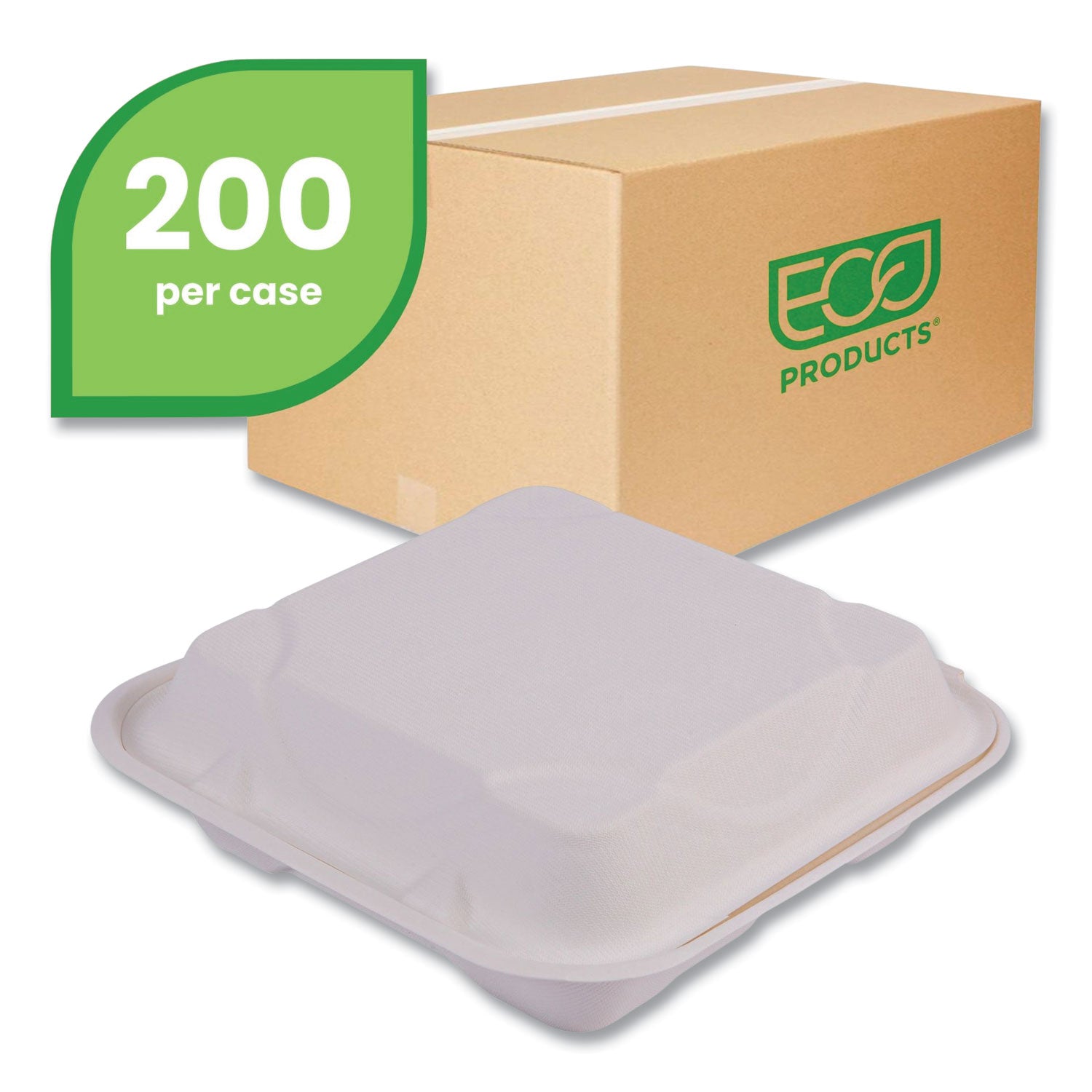 Storing - Disposable - Microwave Safe - White - Sugarcane Body - 200 / Carton