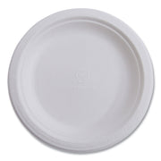 Breakroom - Disposable - Microwave Safe - 10" Diameter - White - Sugarcane Fiber Body - 500 / Carton