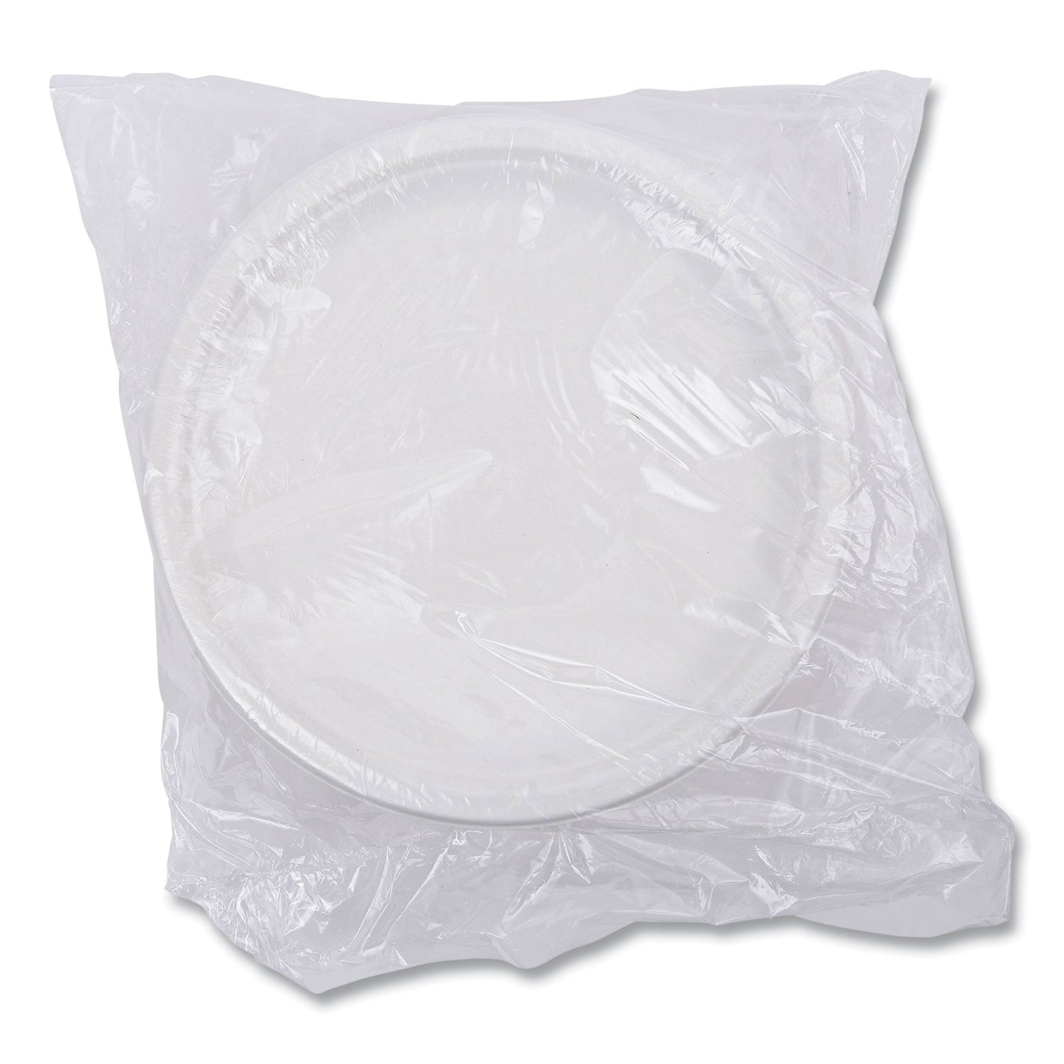Breakroom - Disposable - Microwave Safe - 10" Diameter - White - Sugarcane Fiber Body - 500 / Carton