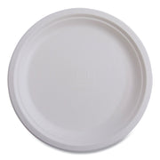 Breakroom - Disposable - Microwave Safe - 6" Diameter - White - Sugarcane Fiber Body - 1000 / Carton