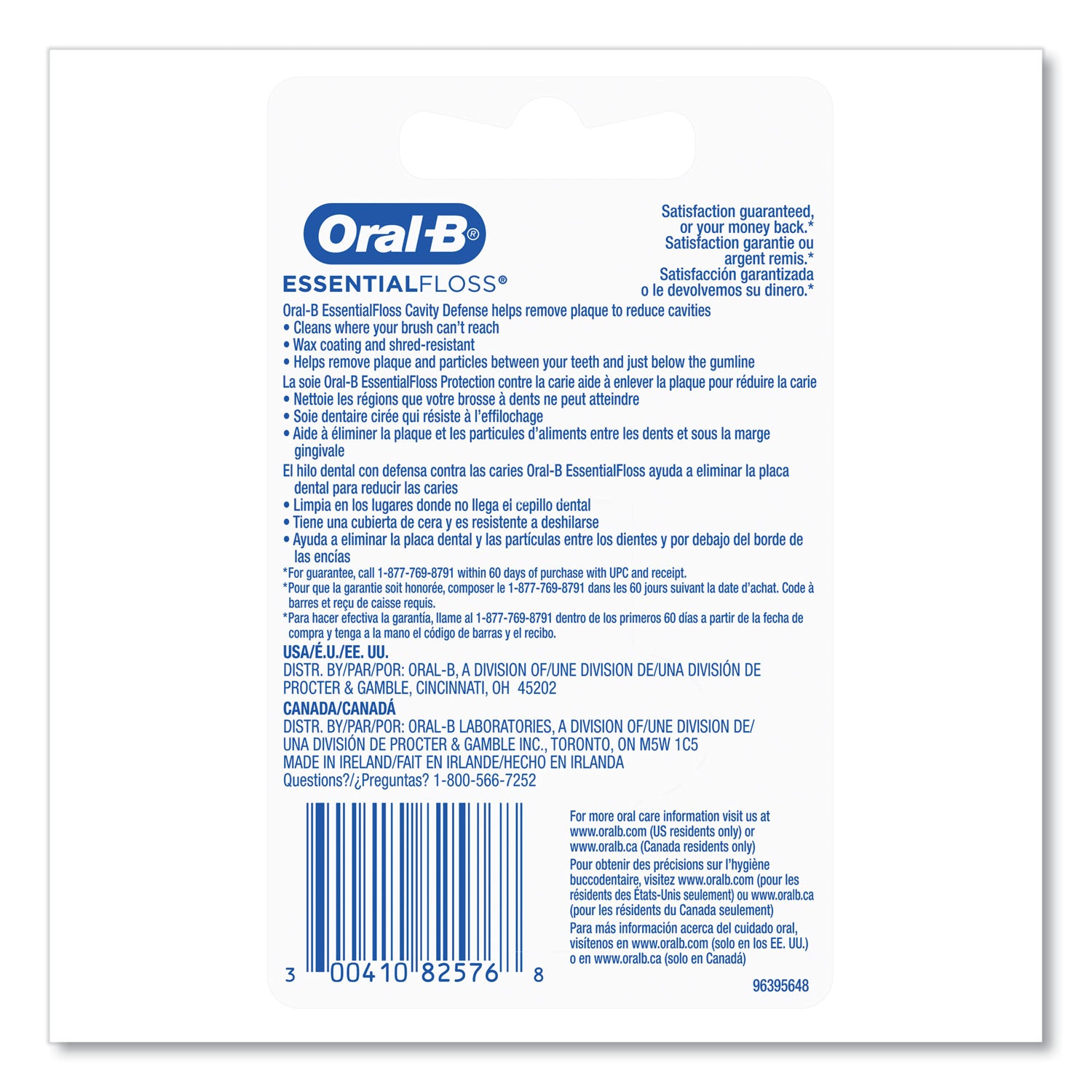 Essential Floss, 55 yd, Unscented, White, 24/Carton