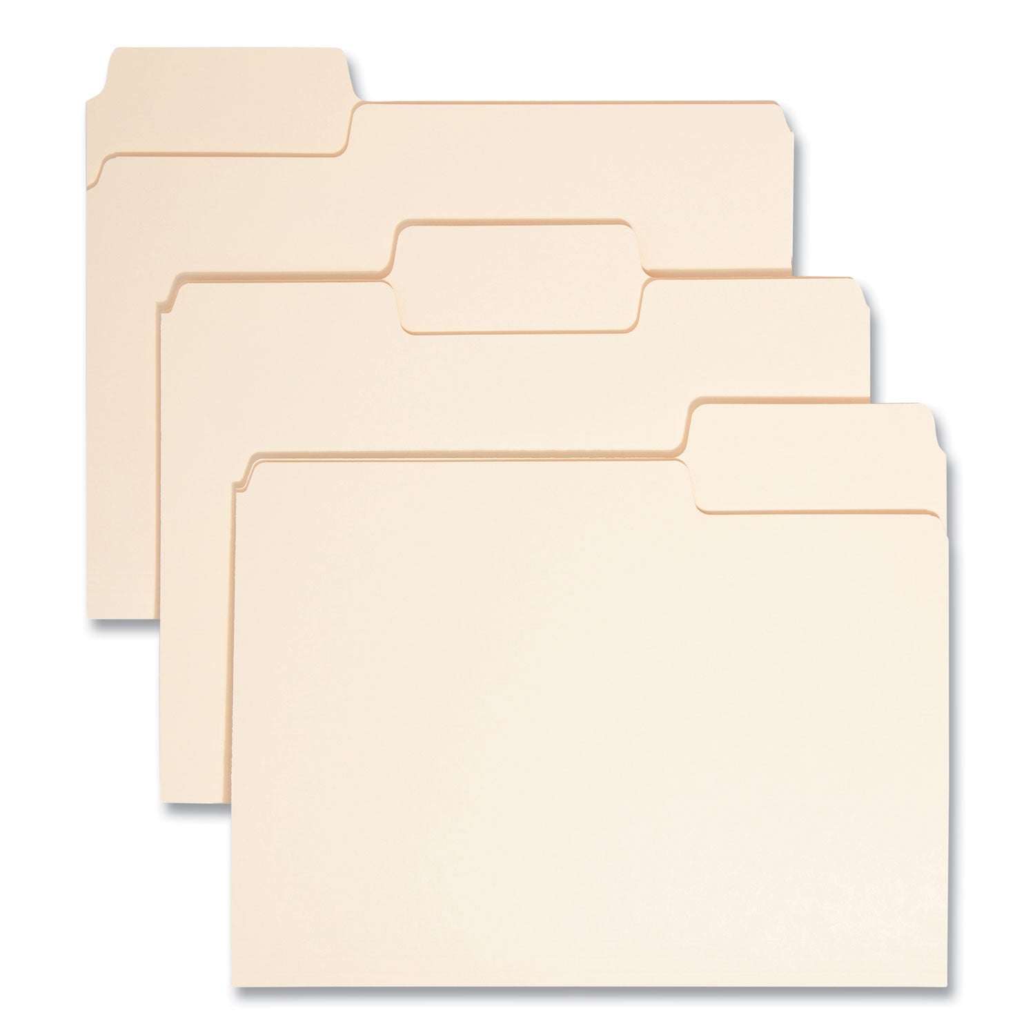 Smead SuperTab 1/3 Tab Cut Letter Recycled Top Tab File Folder - 8 1/2" x 11" - 3/4" Expansion - Top Tab Location - Assorted Tab Position - 14 pt. - 1 Plys - Manila - Durable, Heavyweight - 10% Recycled - 50 / Box