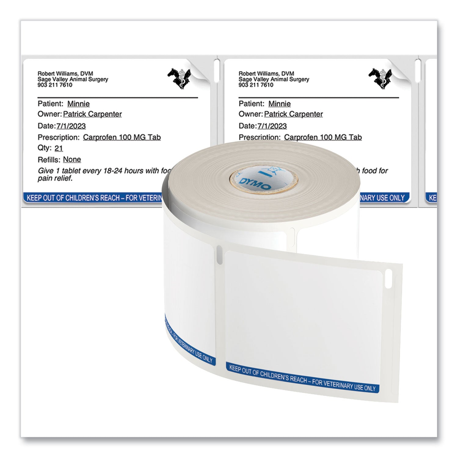 x 2 3/4" Width x 2 1/8" Length - Roll - Direct Thermal - White - Pre-printed, Jam-free - 400 / Roll - 6 / Box