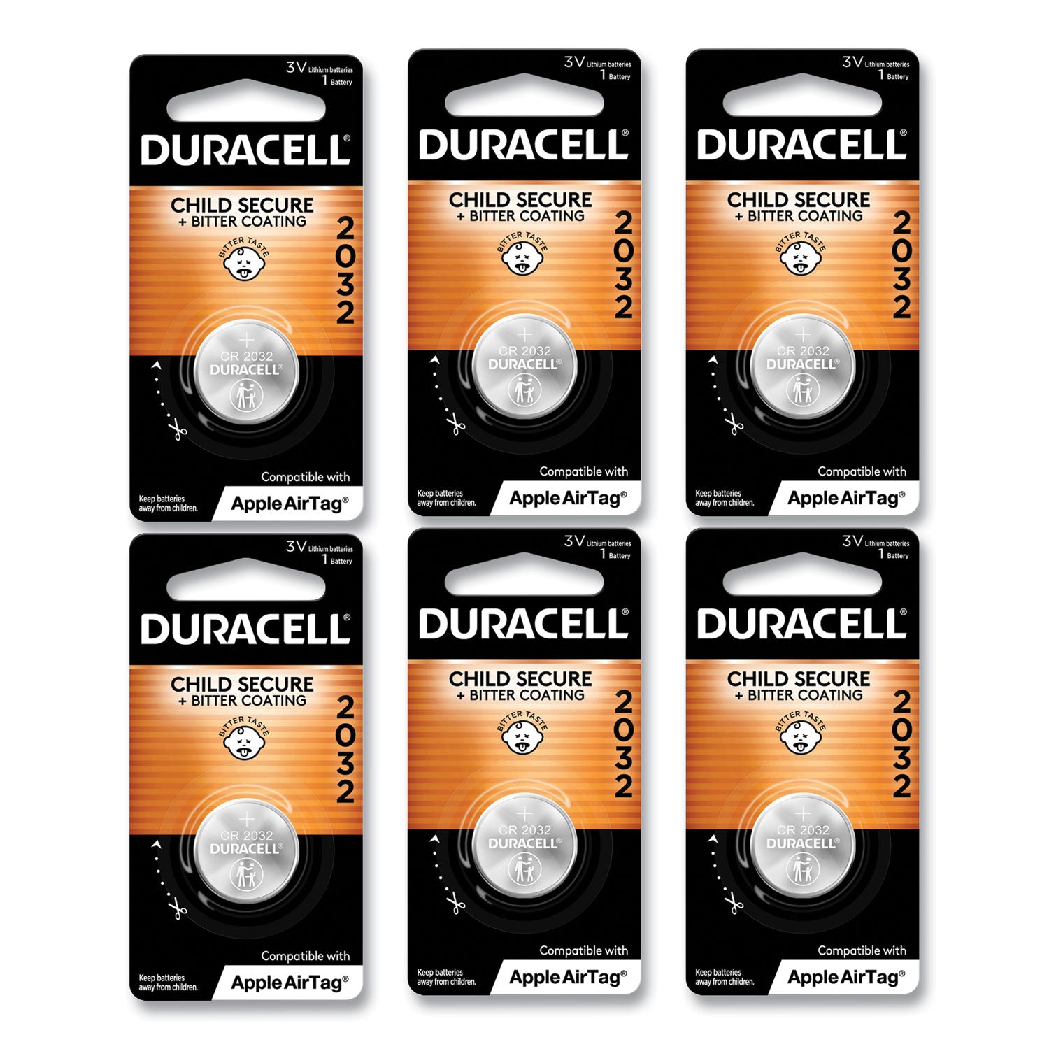 DL2032BPK Duracell Specialty Lithium Coin Battery - Bitterant, 1 Pack