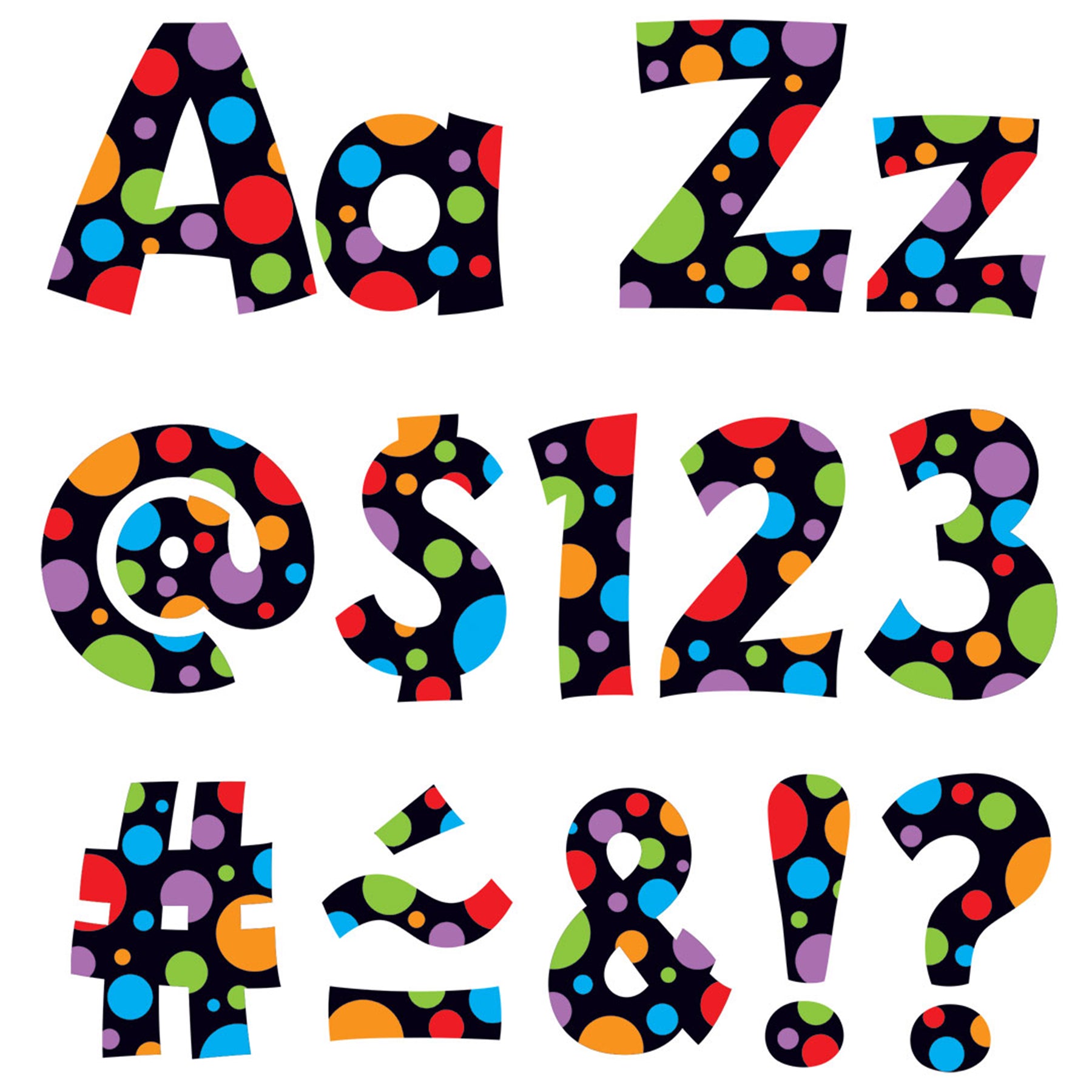 NEON DOTS READY LETTERS 4IN UPPER