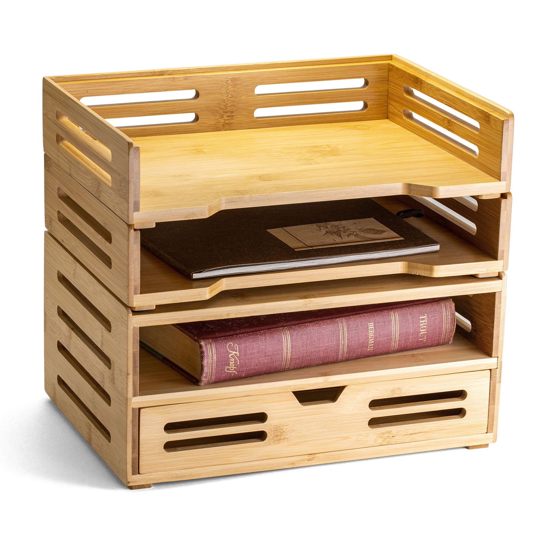 Bamboo Letter Tray, Pack of 2
