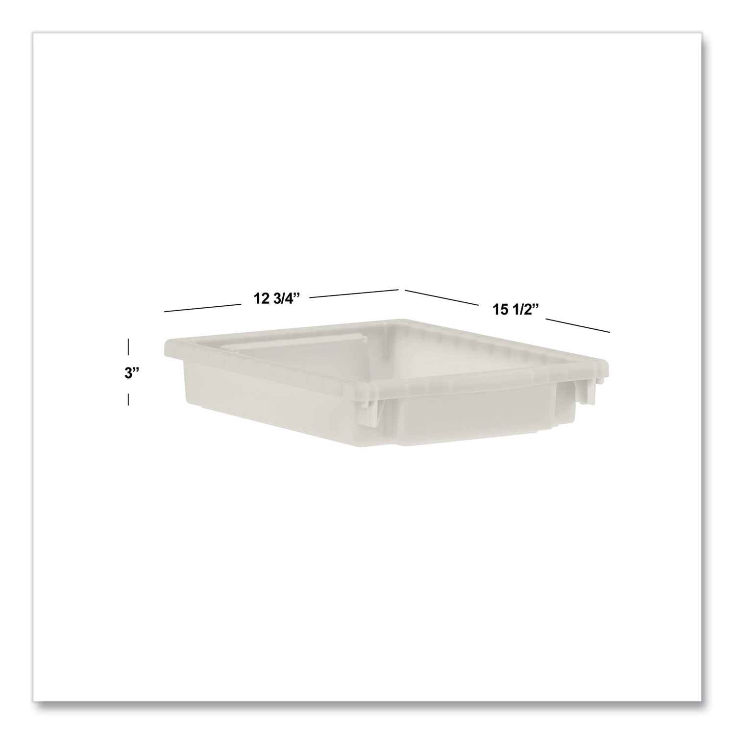 HON Flagship Storage Tray Kit, Includes 2 Bins (3" Height) and 4 Rails, Translucent Handle, 1 Each