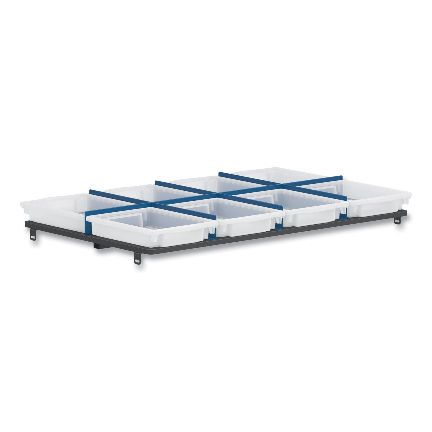 HON Flagship Storage Tray Kit, Includes 2 Bins (3" Height) and 4 Rails, Translucent Handle, 1 Each