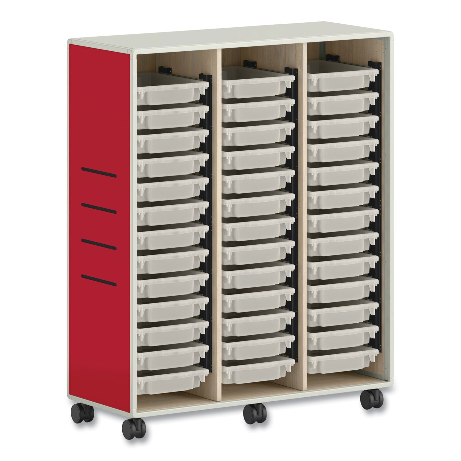 HON Flagship Storage Tray Kit, Includes 2 Bins (3" Height) and 4 Rails, Translucent Handle, 1 Each
