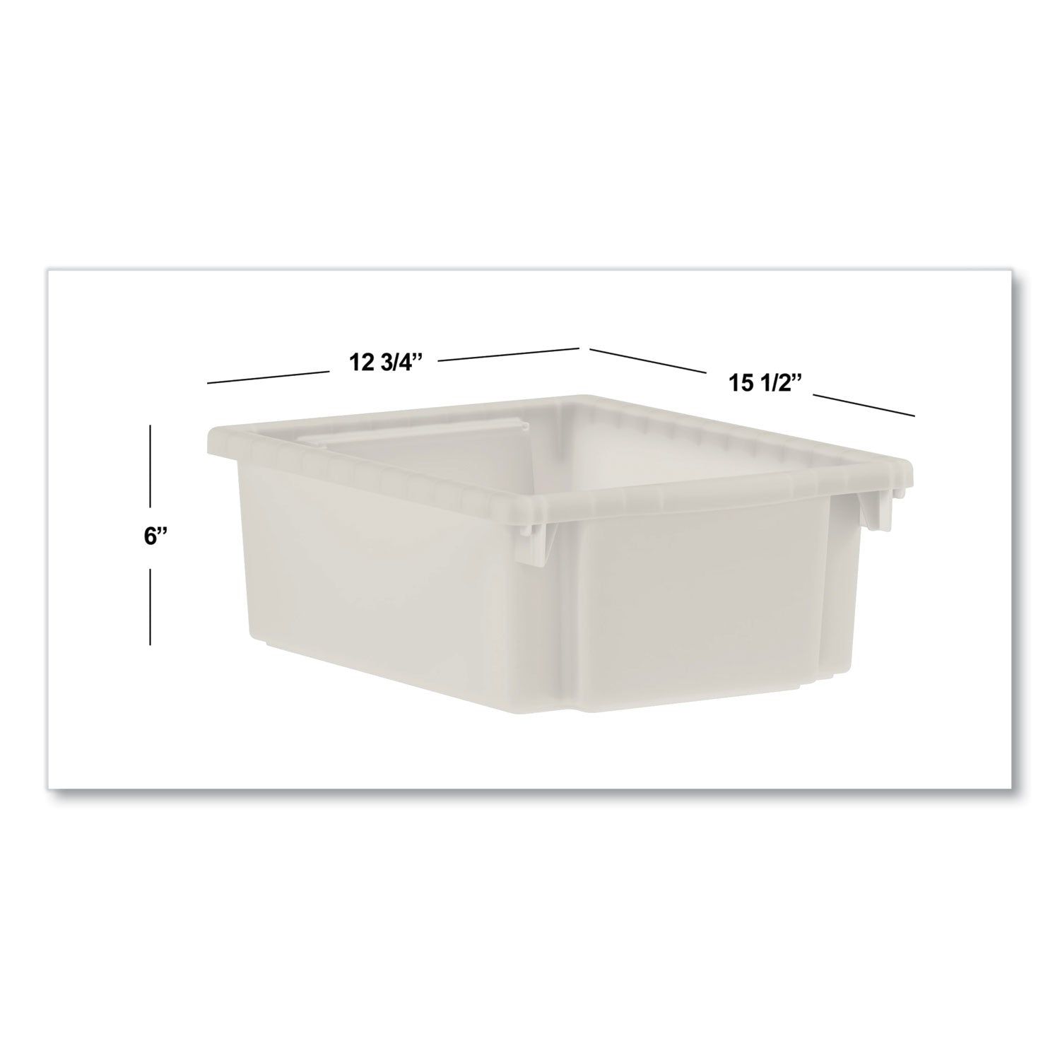 HON Flagship Storage Tray Kit, Includes 2 Bins and 4 Rails, 6" Height, Handle, 1 Each