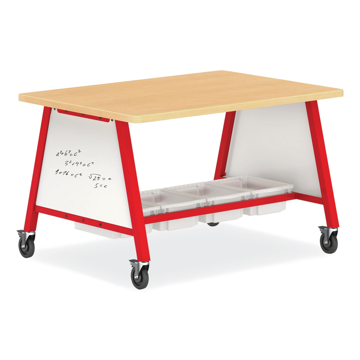 HON Flagship Storage Tray Kit, Includes 2 Bins and 4 Rails, 6" Height, Handle, 1 Each