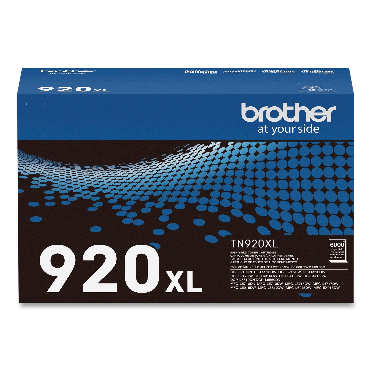 Brother Original High Yield Laser Toner Cartridge, Black, 6000 Pages, 1 Each