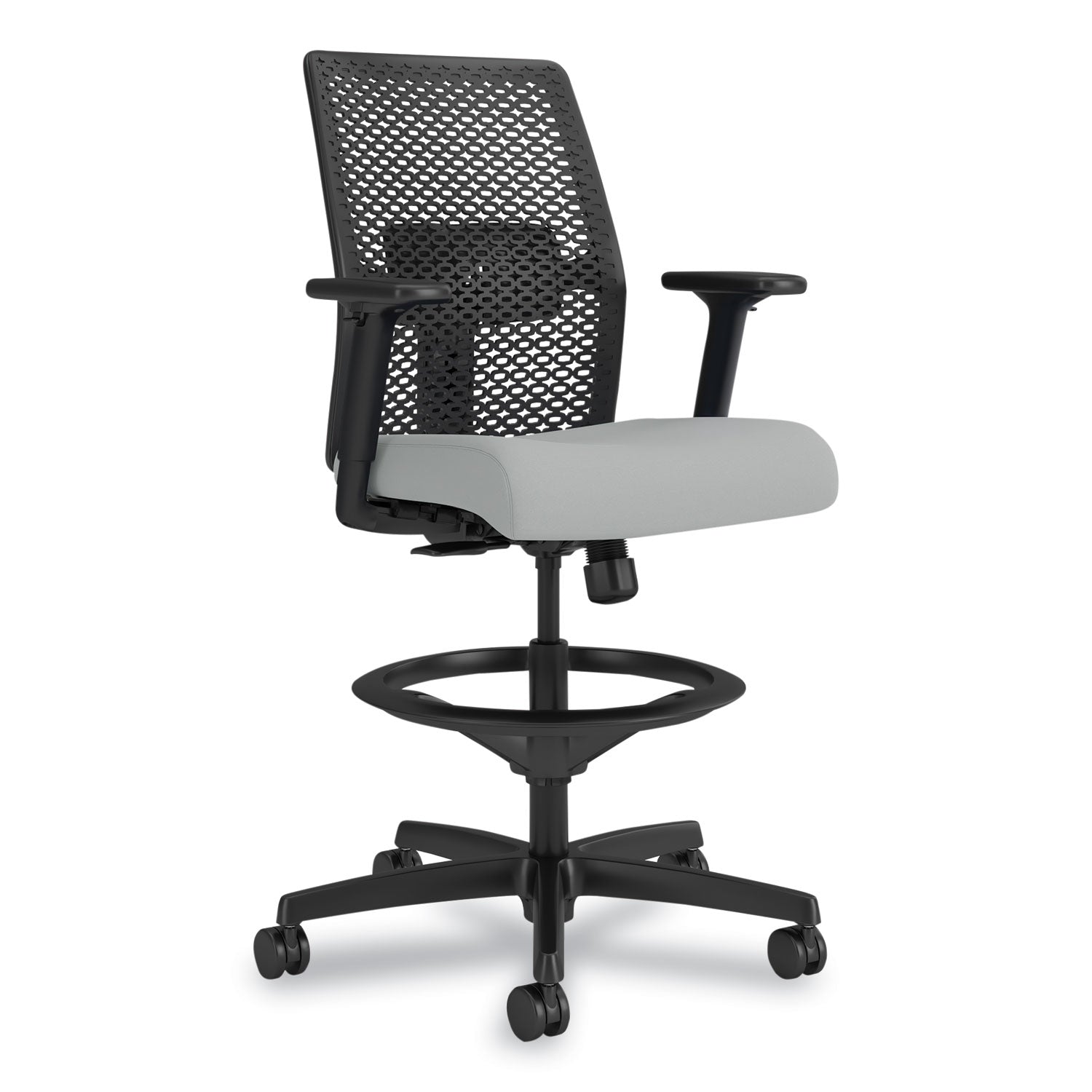 HON Ignition 2.0 Sitting Stool - Charcoal Back Color - Low Back - Gray - 1 Each