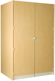Deep Instrument Storage, Door Style: Full Solid Doors, Battle Creek Oak, 84"H x 54"W x 40"D