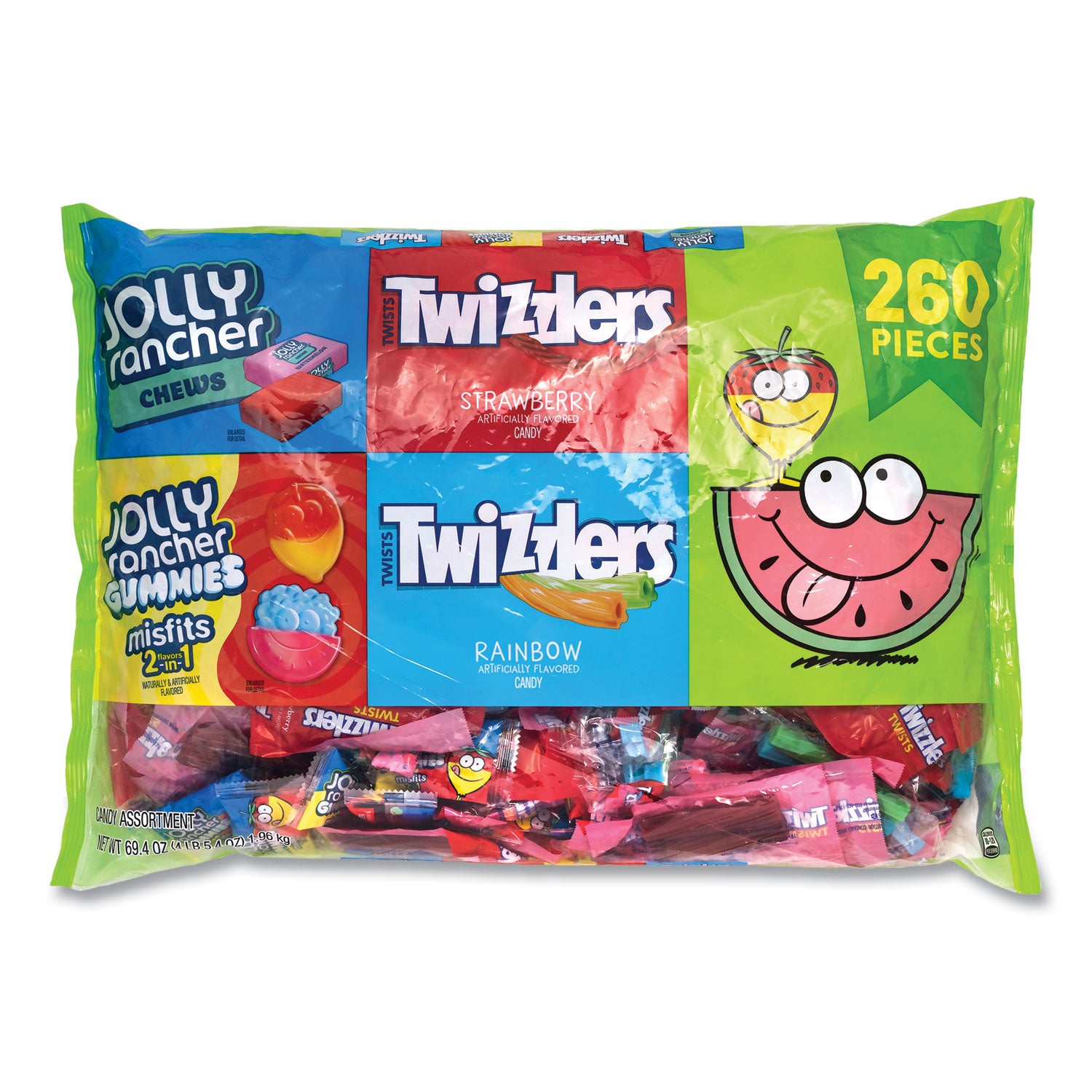 Strawberry, Assorted - Individually Wrapped - 4.34 lb - 260 / Carton