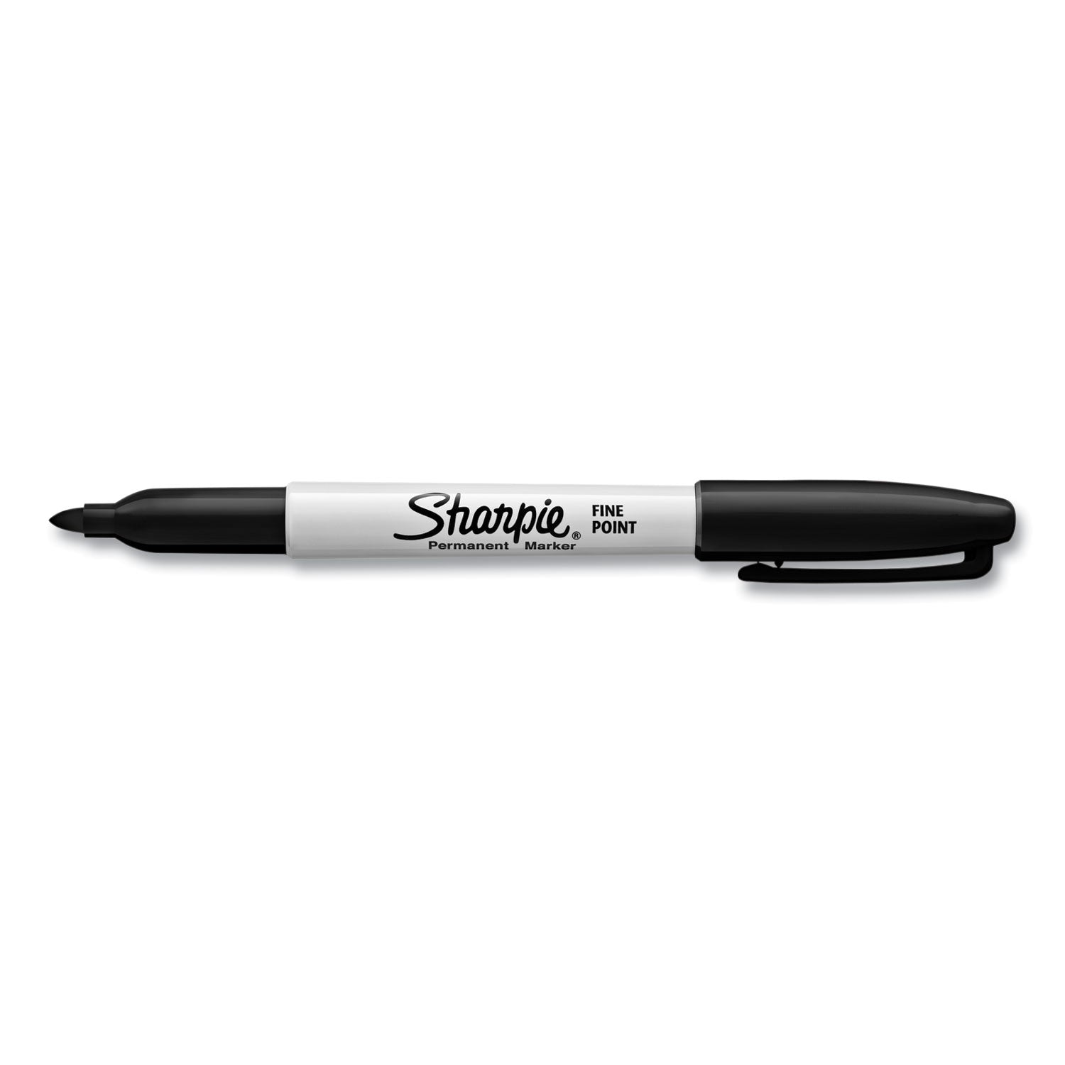 Sharpie Permanent Marker - 1 mm Fine, Bold Marker Point - Black Ink - Black Barrel - 36 / Box