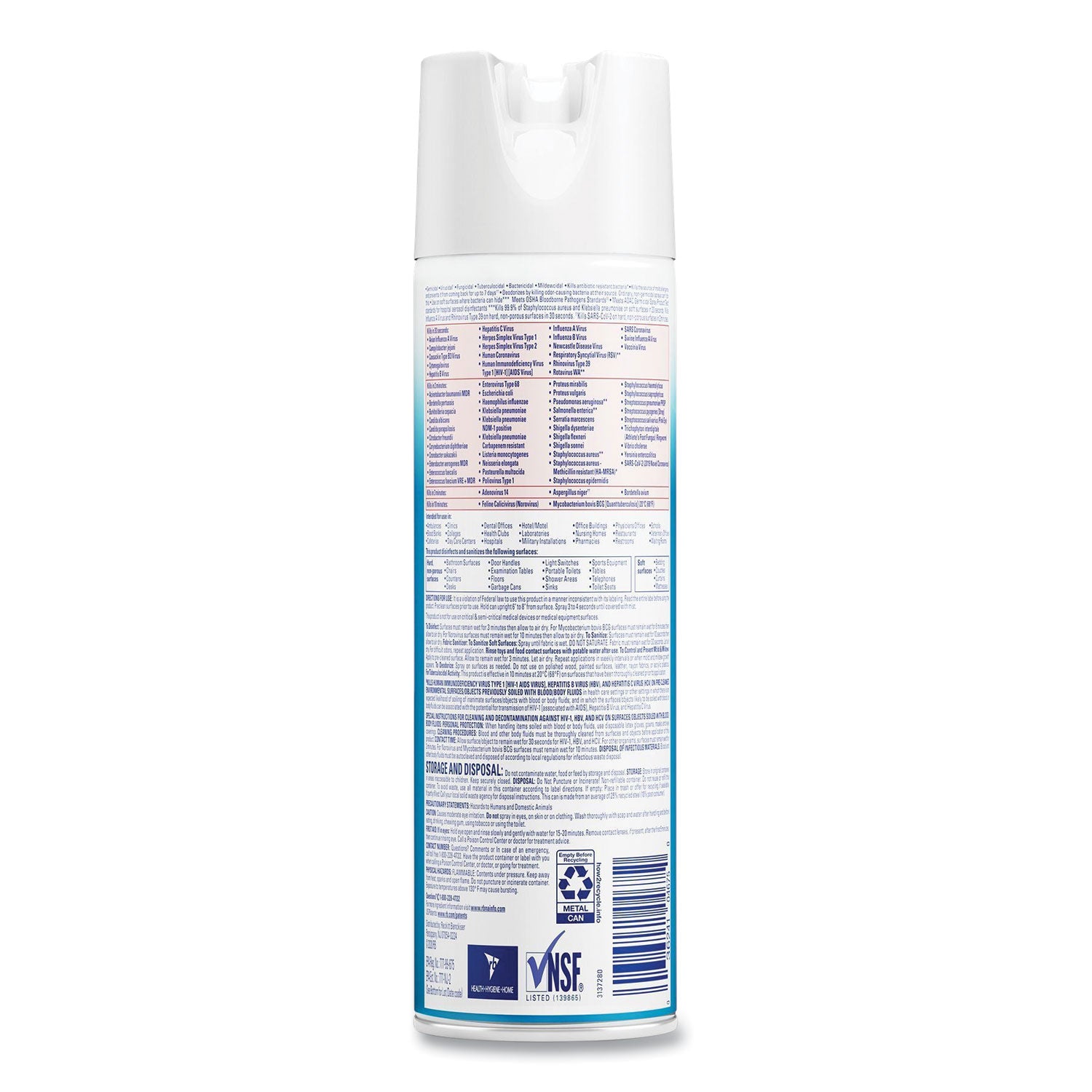 Professional Lysol Disinfectant Spray - For Multi Surface - 19 fl oz (0.6 quart) - Fresh Scent - Recommended For: Germs Remover - Pleasant Scent, Disinfectant, CFC-free - Clear - 12 / Carton