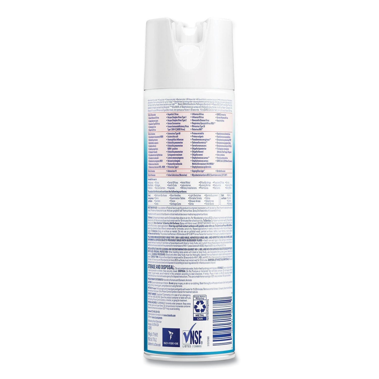 Disinfectant Spray, Fresh, 19 Oz Aerosol Spray