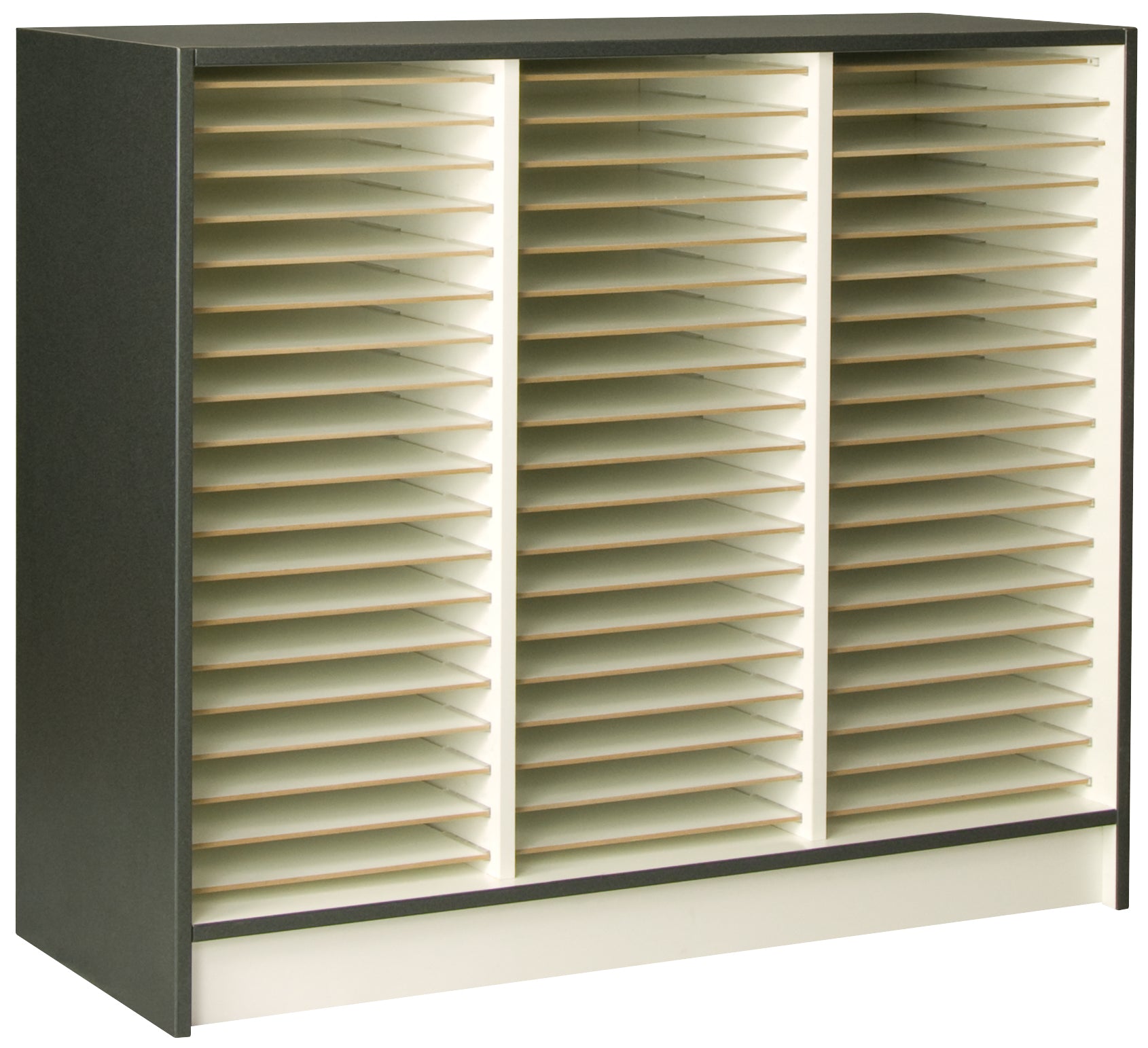 Band/Orchestra Folio Storage, Door Style: Open, Battle Creek Oak, 41"H x 48"W x 20"D