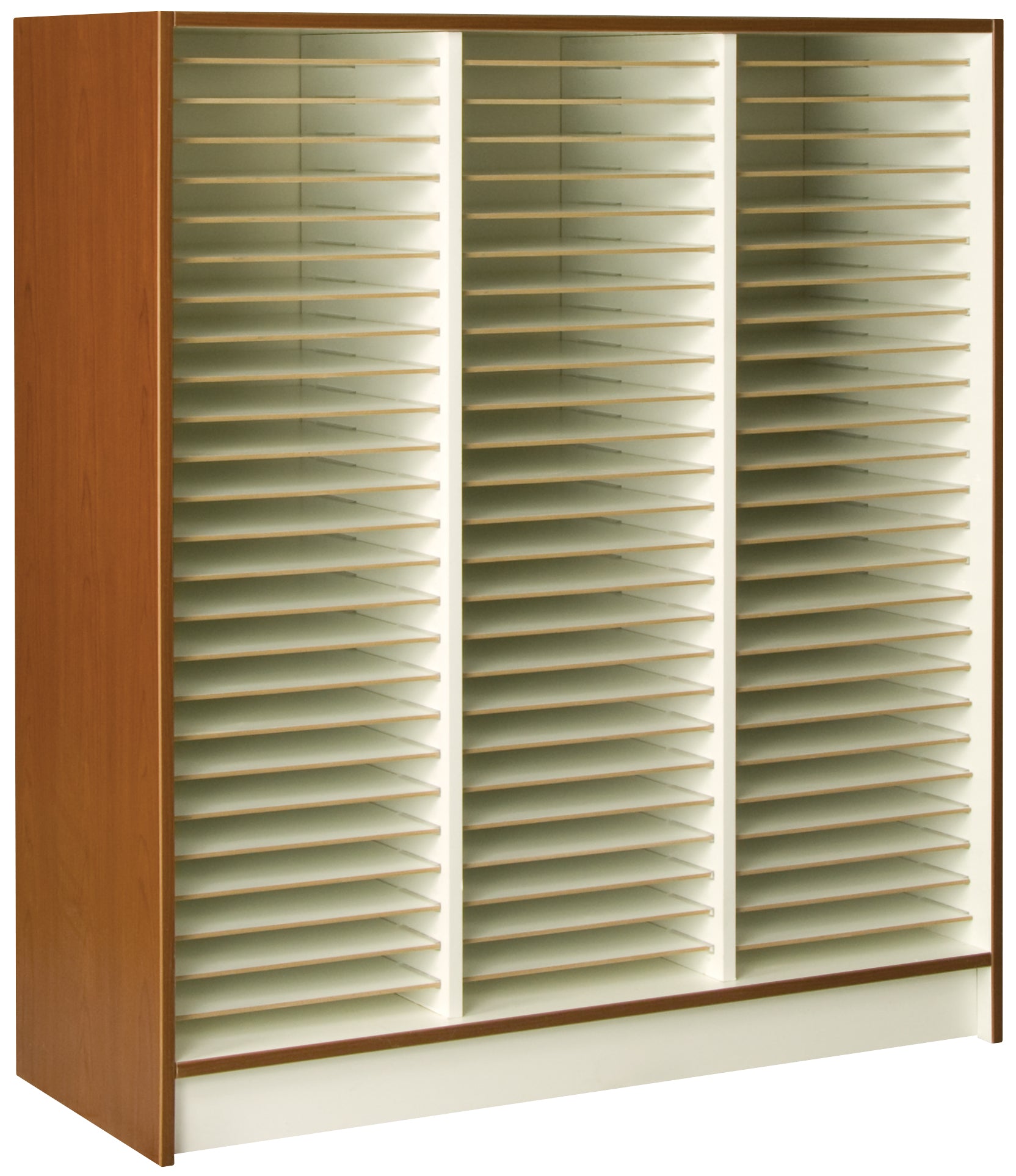 Band/Orchestra Folio Storage, Door Style: Open, Battle Creek Oak, 54"H x 48"W x 20"D