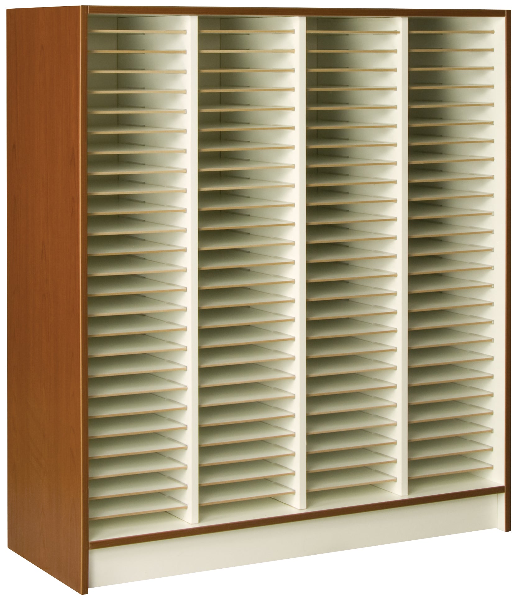 Choral Folio Storage, Door Style: Open, Battle Creek Oak, 54"H x 48"W x 20"D
