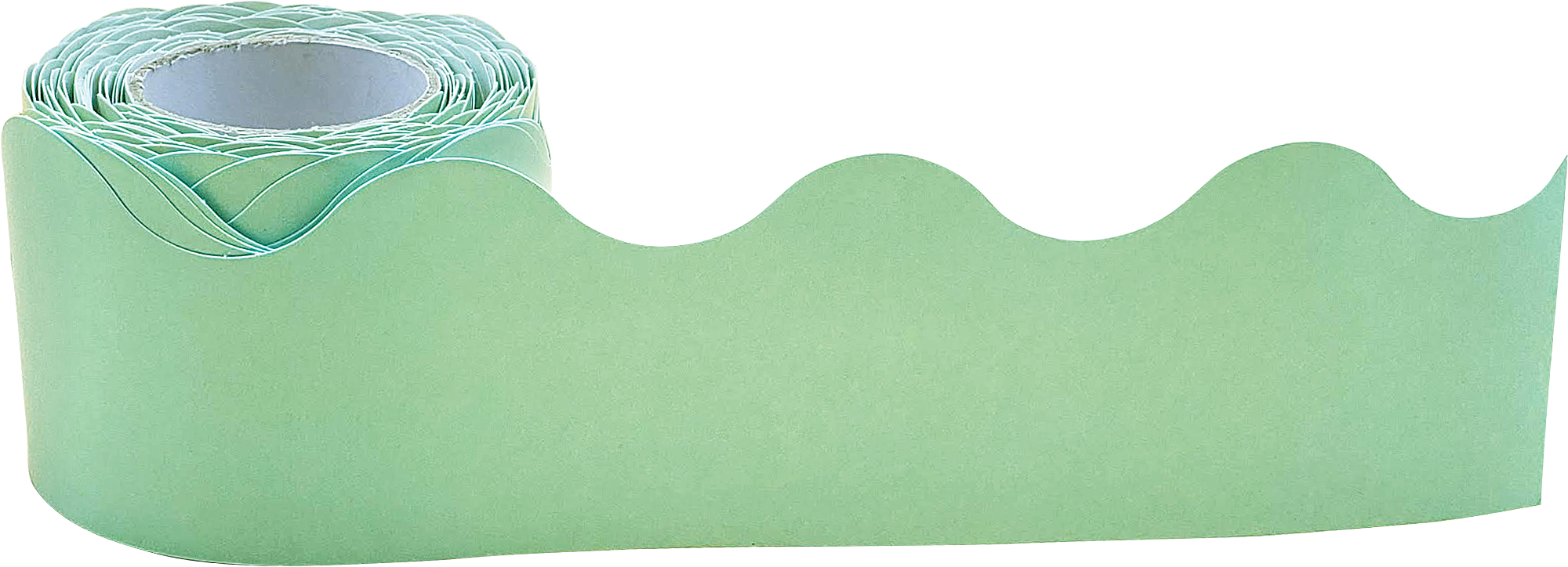 Mint Green Scalloped Rolled Border Trim