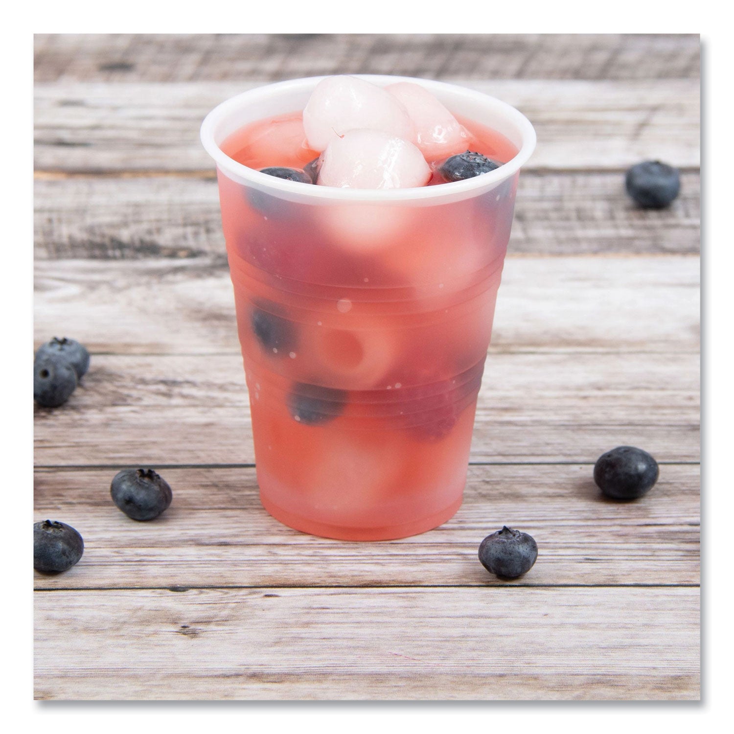 High-Impact Polystyrene Cold Cups, 10 oz, Plastic, Translucent, 100/Sleeve, 25 Sleeves/Carton