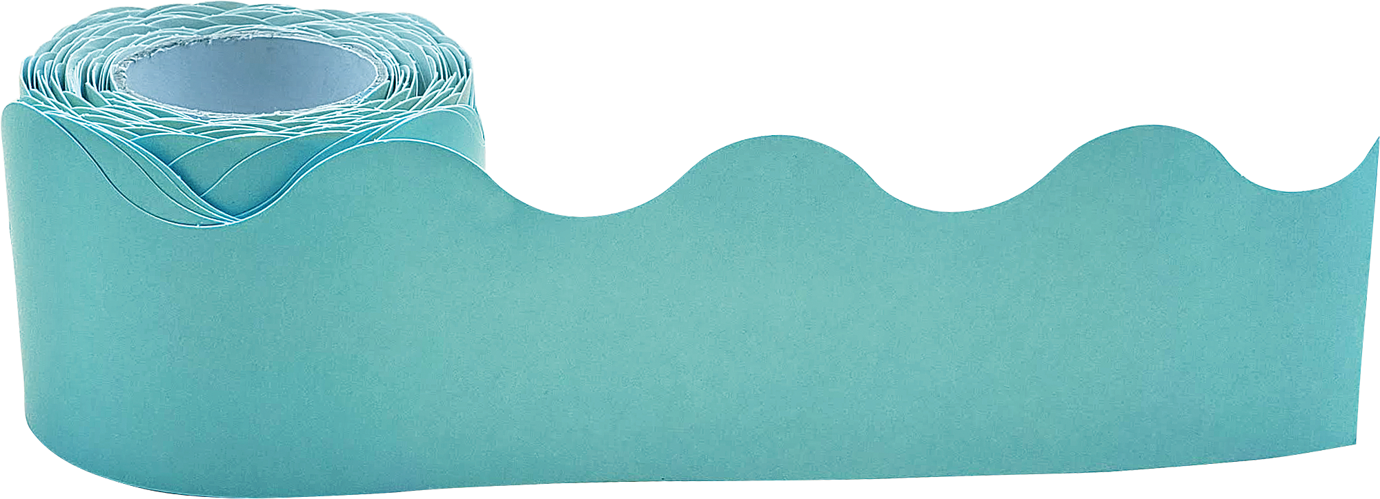 Light Turquoise Scalloped Rolled Border Trim