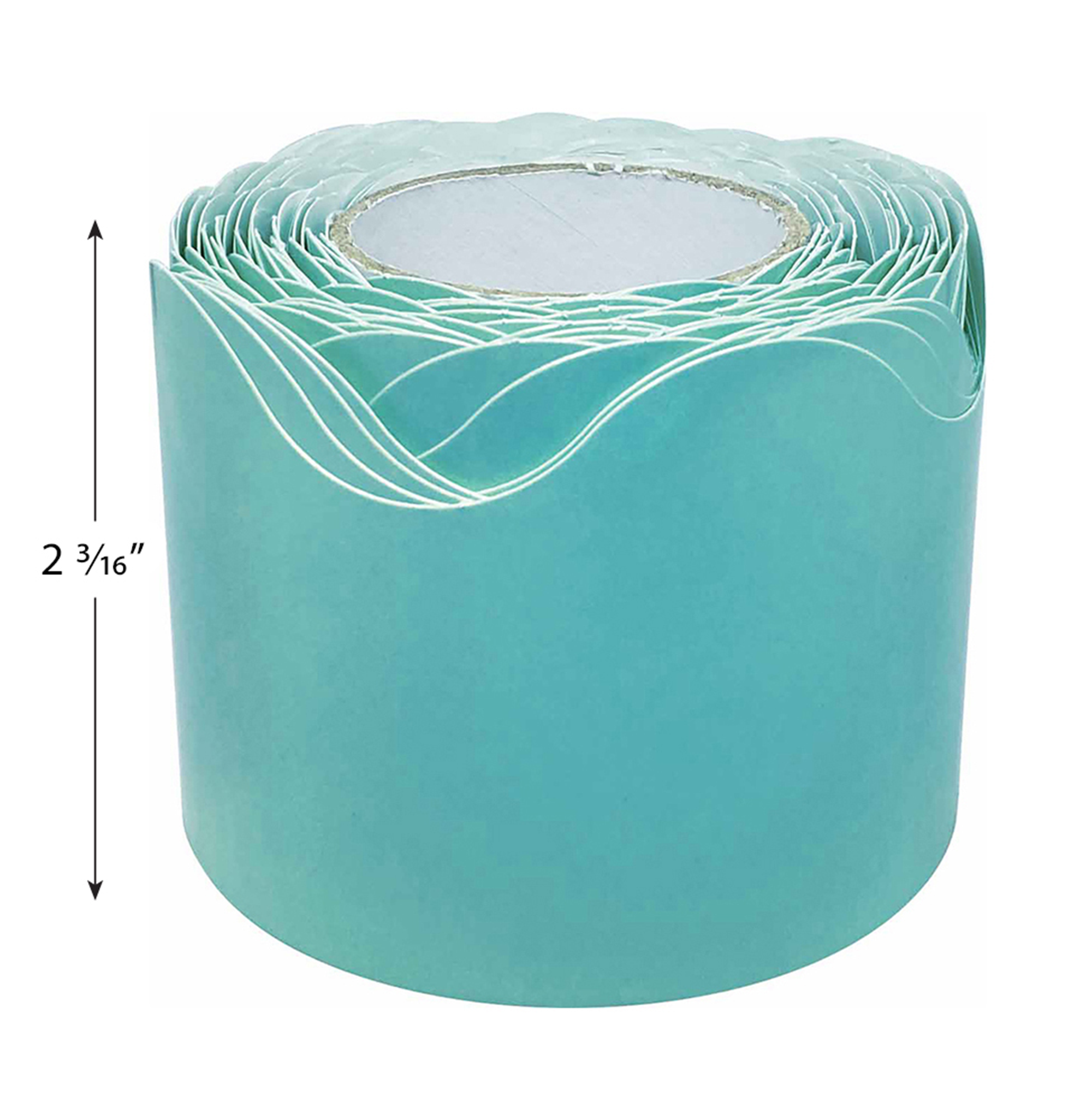 Light Turquoise Scalloped Rolled Border Trim
