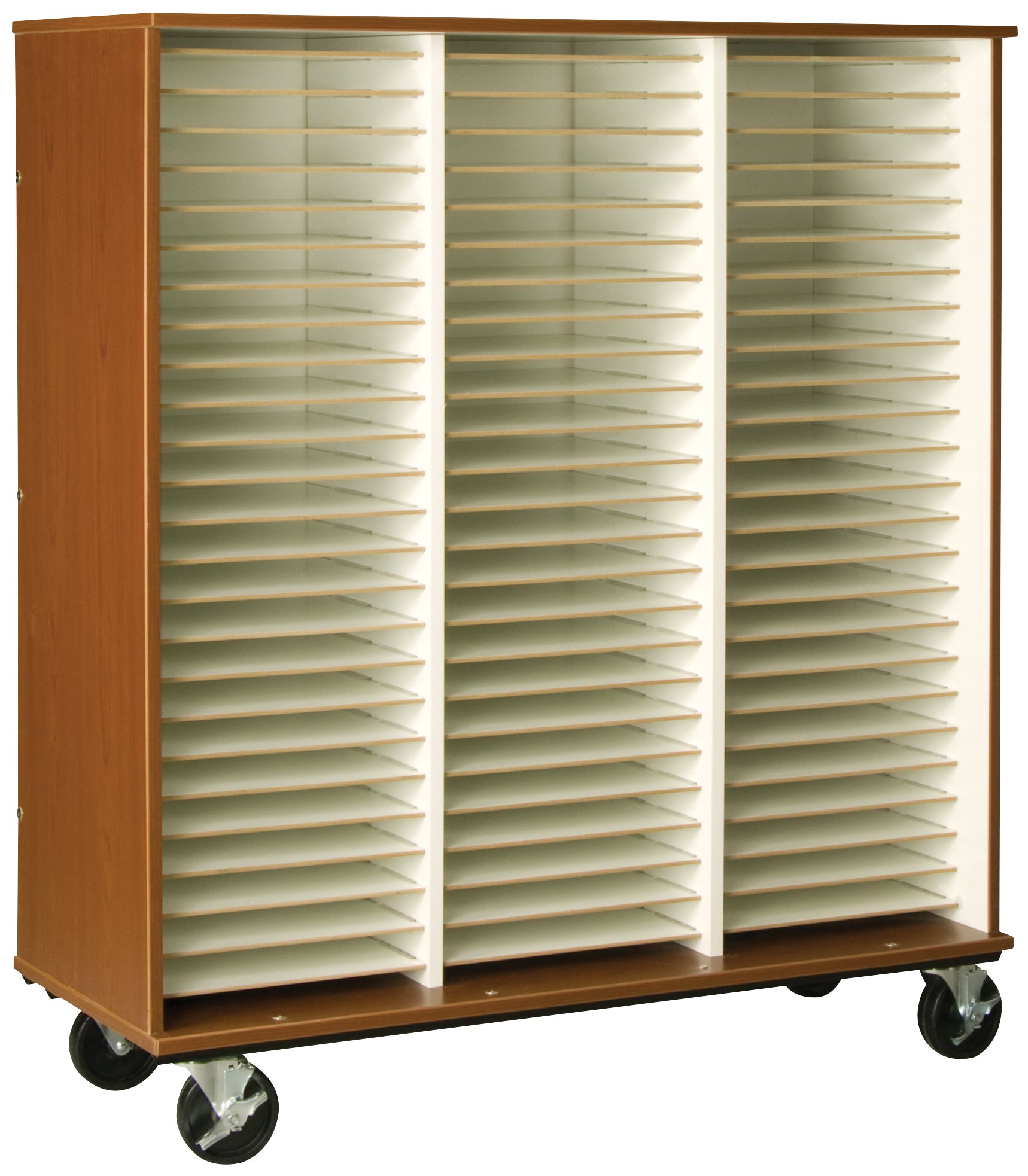 Band/Orchestra Folio Storage, Door Style: Open, Battle Creek Oak, 55"H x 48"W x 20"D