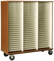 Band/Orchestra Folio Storage, Door Style: Open, Battle Creek Oak, 55"H x 48"W x 20"D