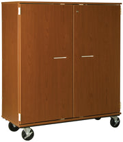 Band/Orchestra Folio Storage, Door Style: Lockable Solid Doors, Battle Creek Oak, 55"H x 48"W x 20"D