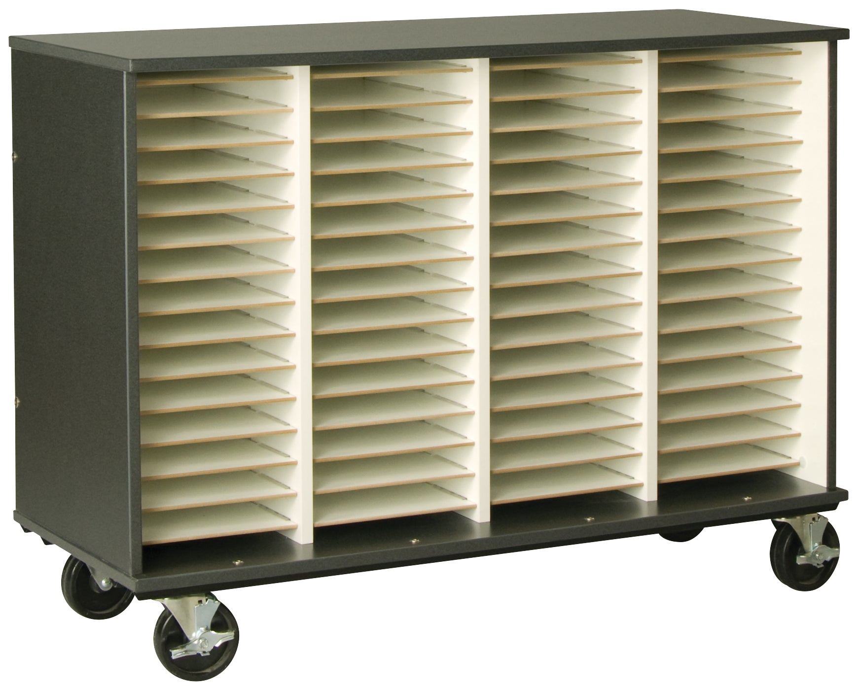 Choral Folio Storage, Door Style: Open, Battle Creek Oak, 40"H x 48"W x 20"D
