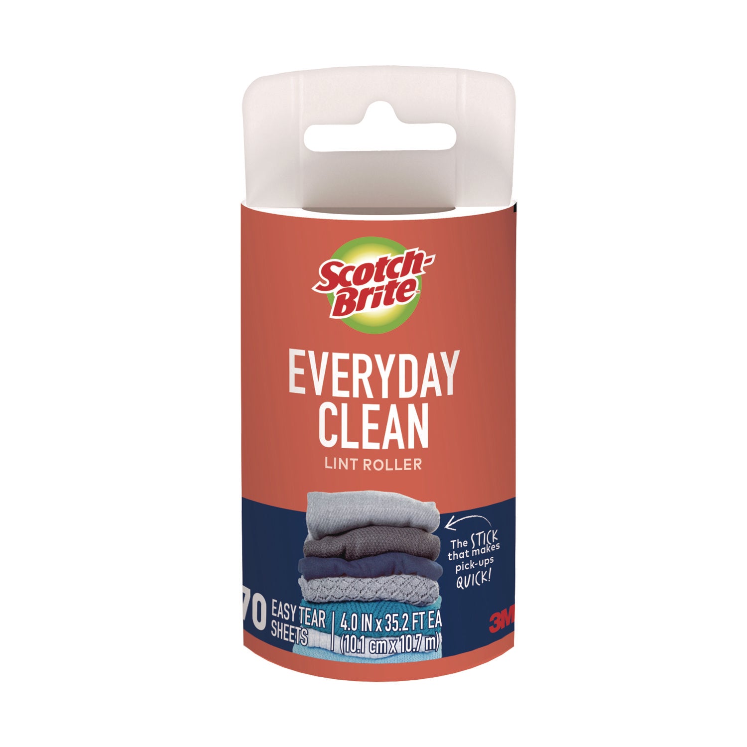 Scotch-Brite Lint Roller, Black, 70 Sheets per Roller, 1 Each