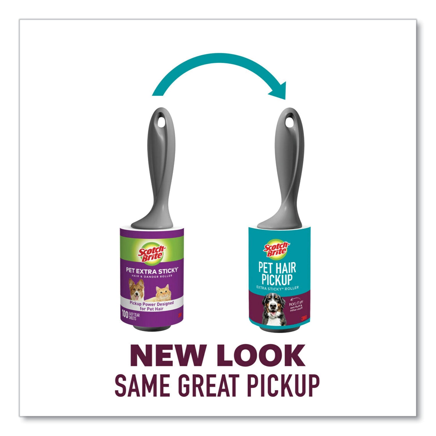 Scotch-Brite Pet Hair Pickup Lint Roller, 70 Sheets, 1 Each