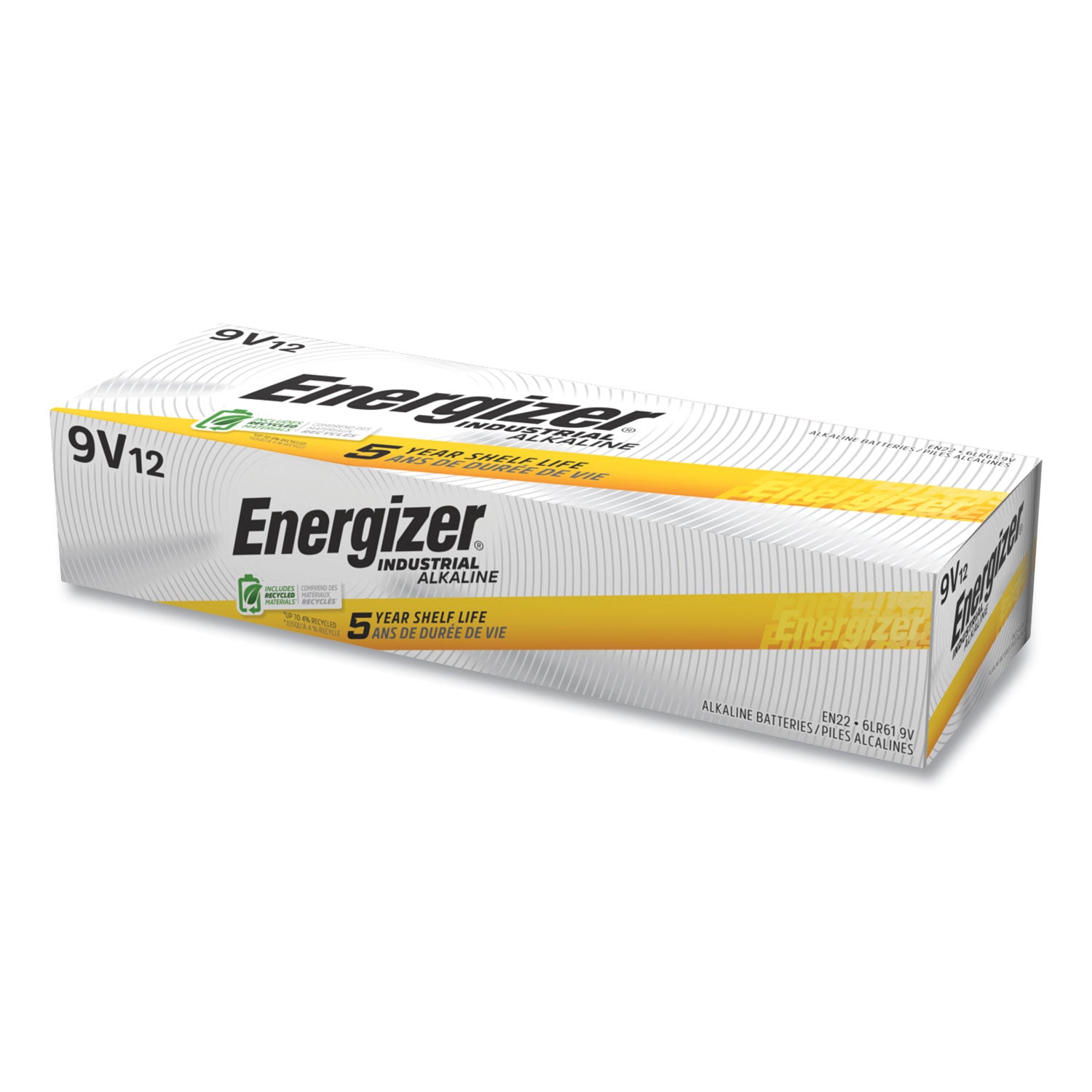 Energizer Industrial Battery - For Gas Detector, Smoke Detector, Stud Finder - 9V - 9 V - 12 / Box