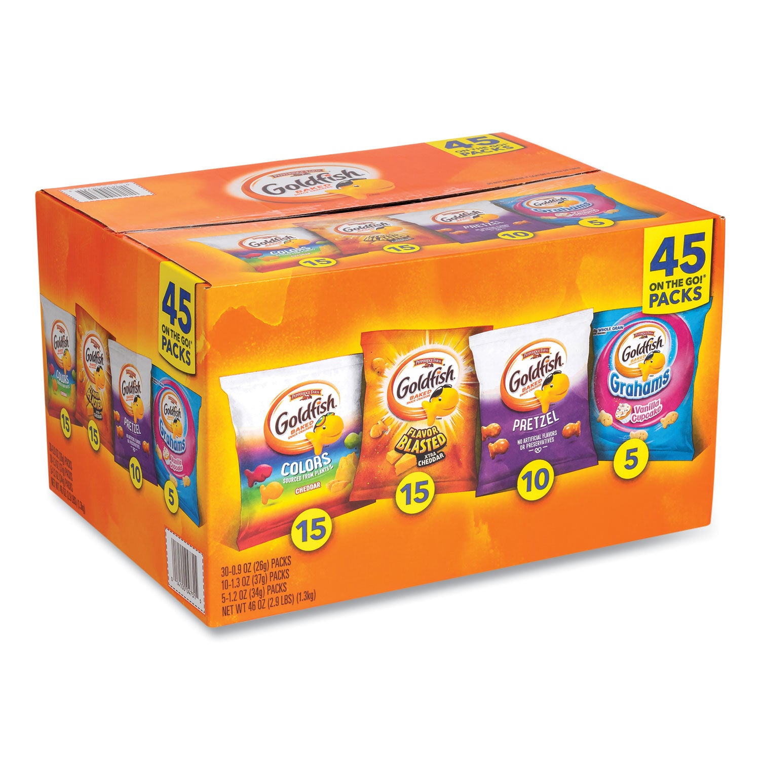 No Artificial Flavor, Preservative-free - Assorted - 45 / Carton