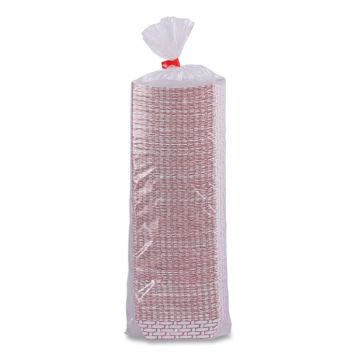 Paper Food Baskets, 6 oz Capacity, 3.78 x 4.3 x 1.08, Red/White, 1,000/Carton