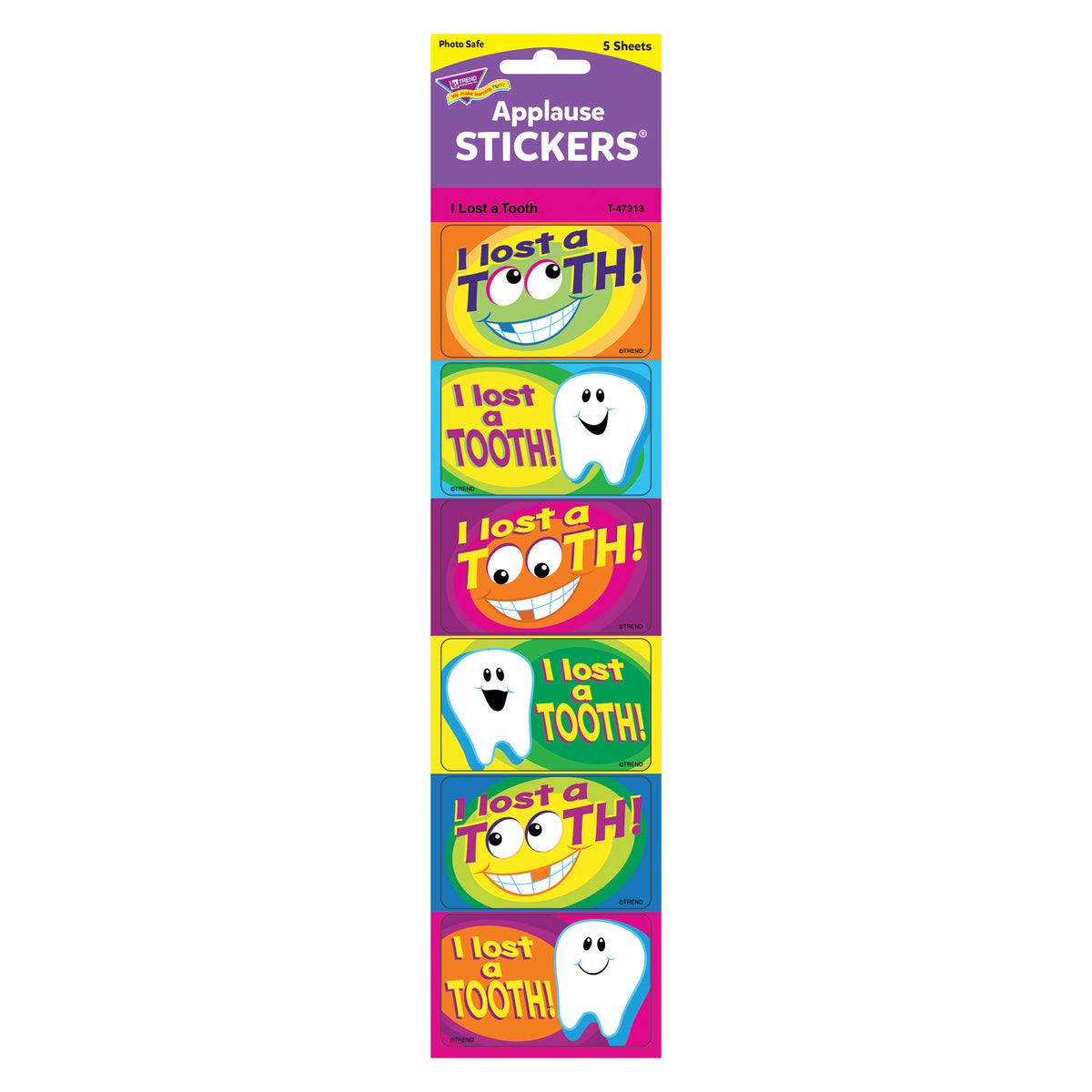 APPLAUSE STICKERS I LOST A TOOTH