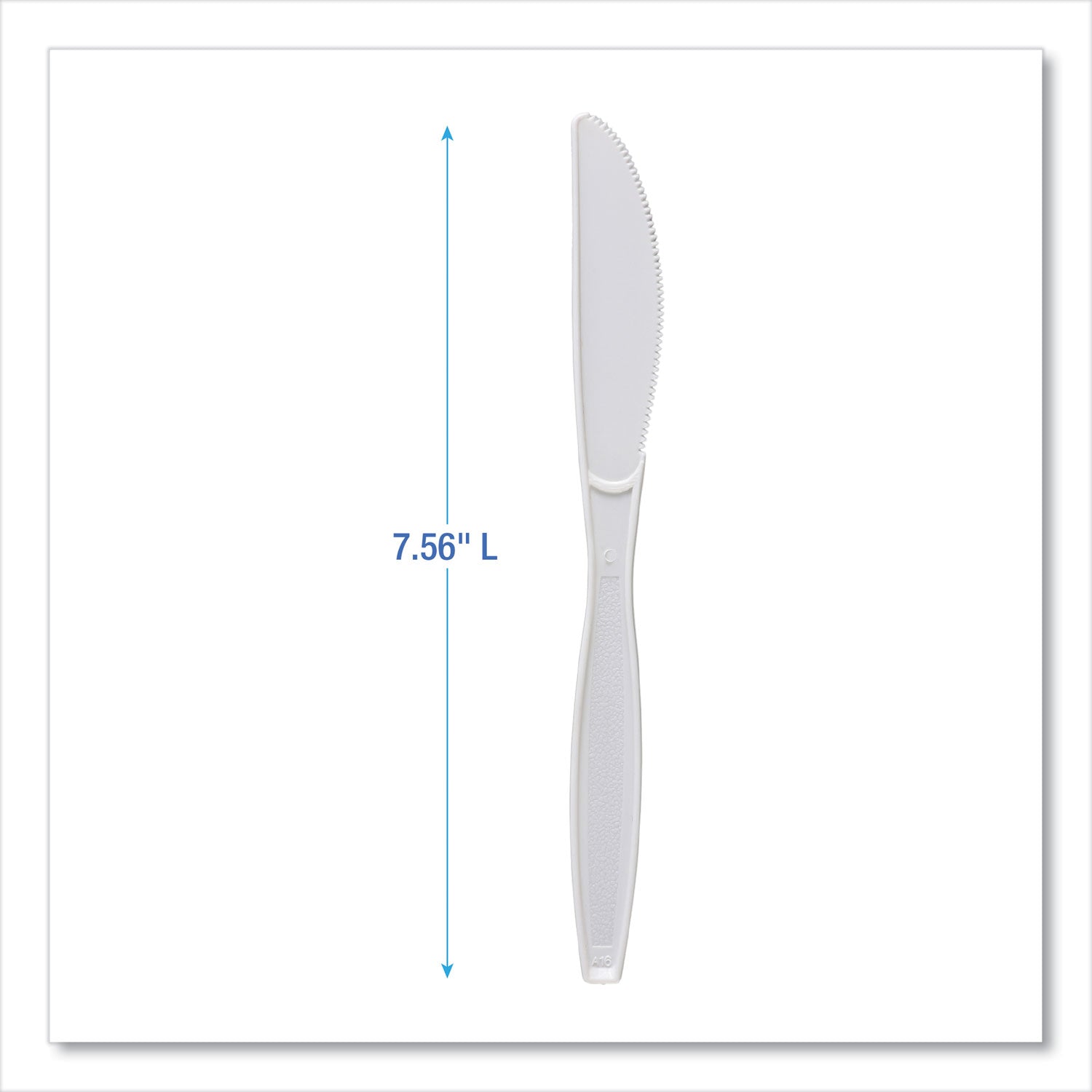 Heavyweight Polypropylene Cutlery, Knife, Plastic, White, 1,000/Carton