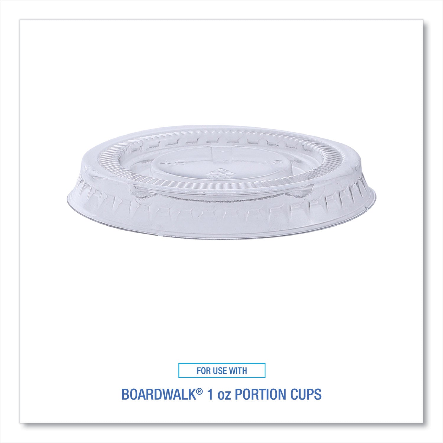 Souffle/Portion Cup Lids, Fits 1 oz Portion Cups, Plastic, Clear, 2,500/Carton