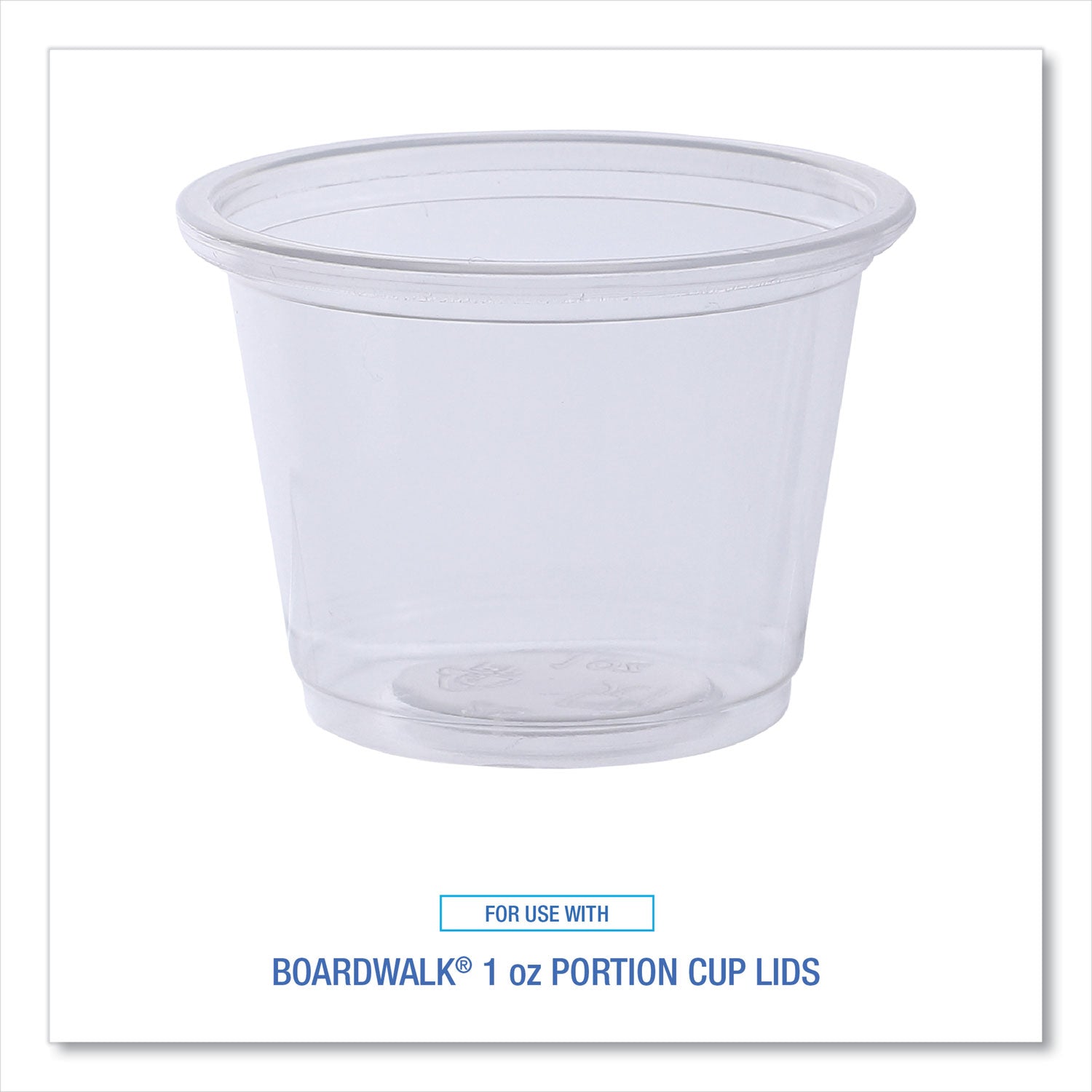 Souffle/Portion Cups, 1 oz, Plastic, Clear, 125/Sleeves, 20 Sleeves/Carton