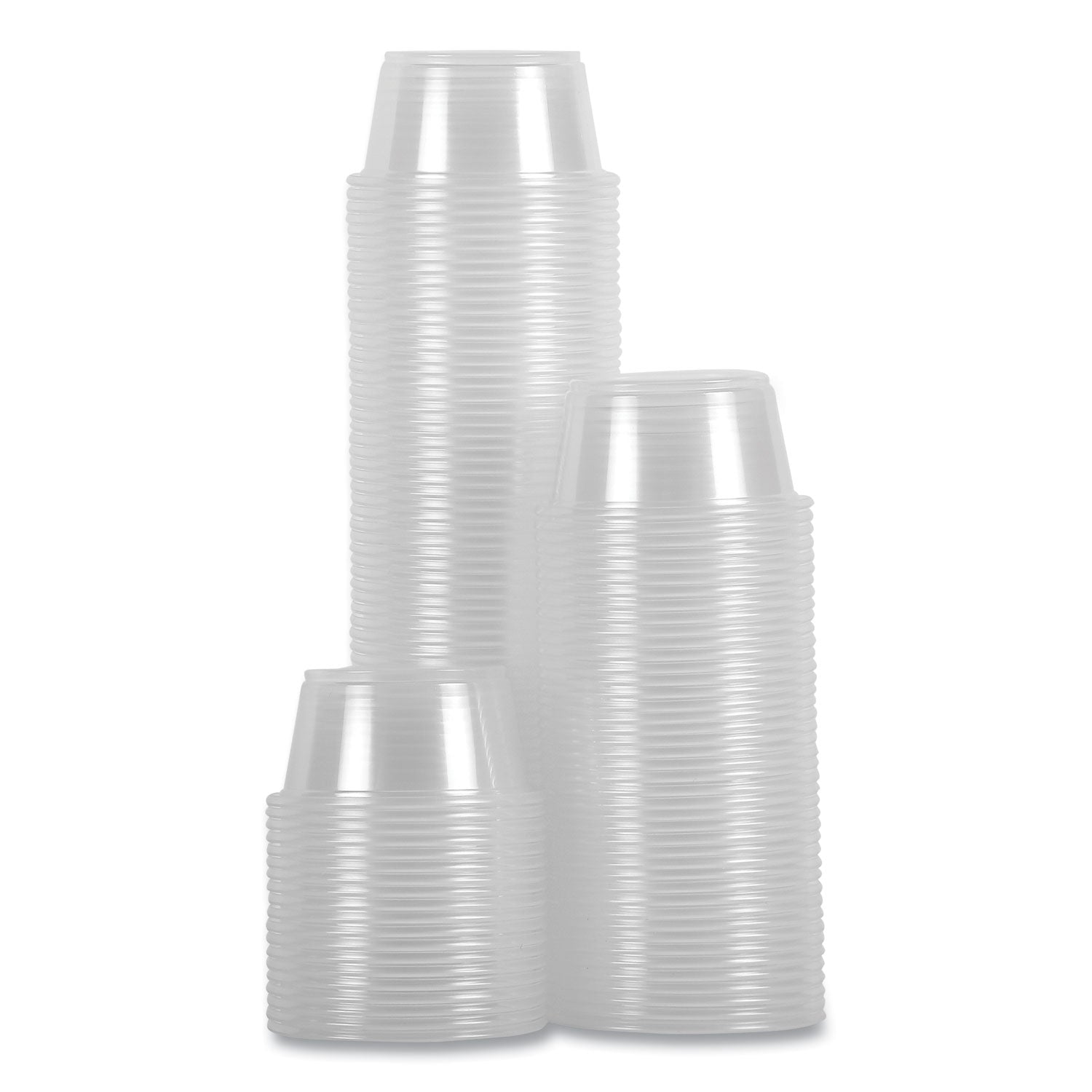 Souffle/Portion Cups, 2 oz, Plastic, Clear, 125/Sleeve, 20 Sleeves/Carton