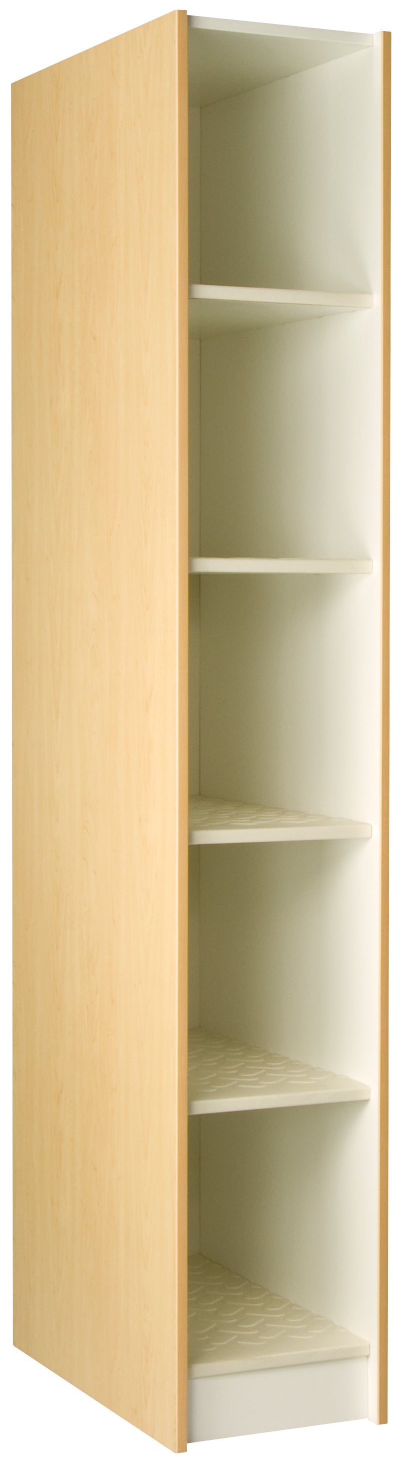 Deep Instrument Storage, Door Style: Open, Battle Creek Oak, 84"H x 14"W x 29"D