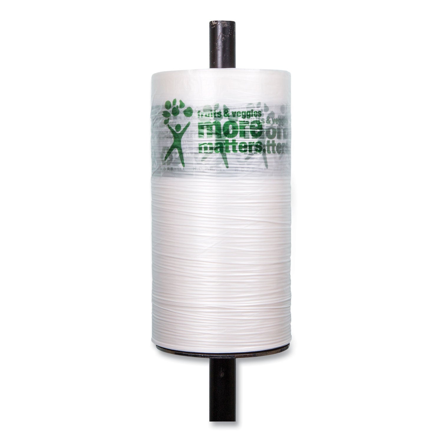 Produce Bags, Fruits and Veggies - More Matters Labeling, 0.35 mil, 10" x 15", Clear, 1,400 Bags/Roll, 4 Rolls/Carton