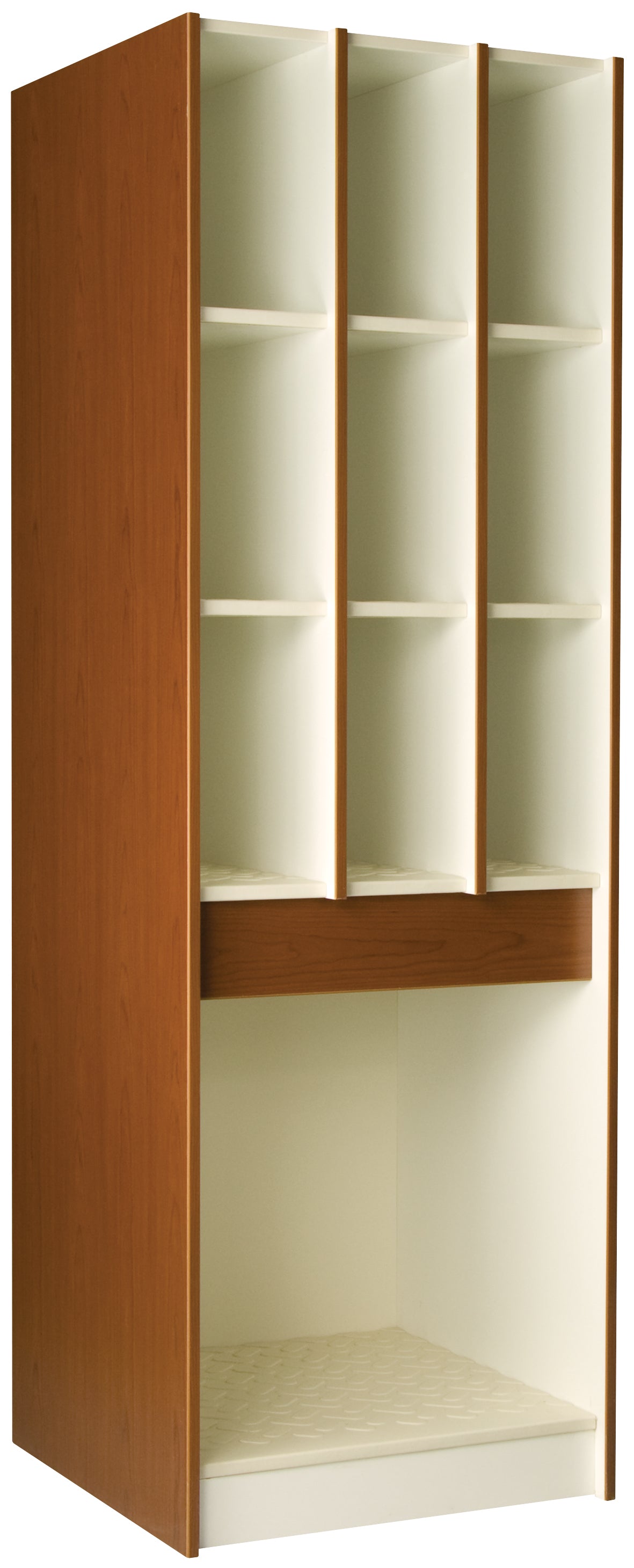Deep Instrument Storage, Door Style: Open, Battle Creek Oak, 84"H x 27"W x 29"D, 260LB