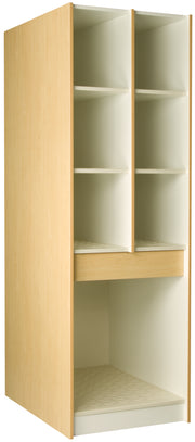 Deep Instrument Storage, Door Style: Open, Battle Creek Oak, 84"H x 27"W x 40"D, 302LB