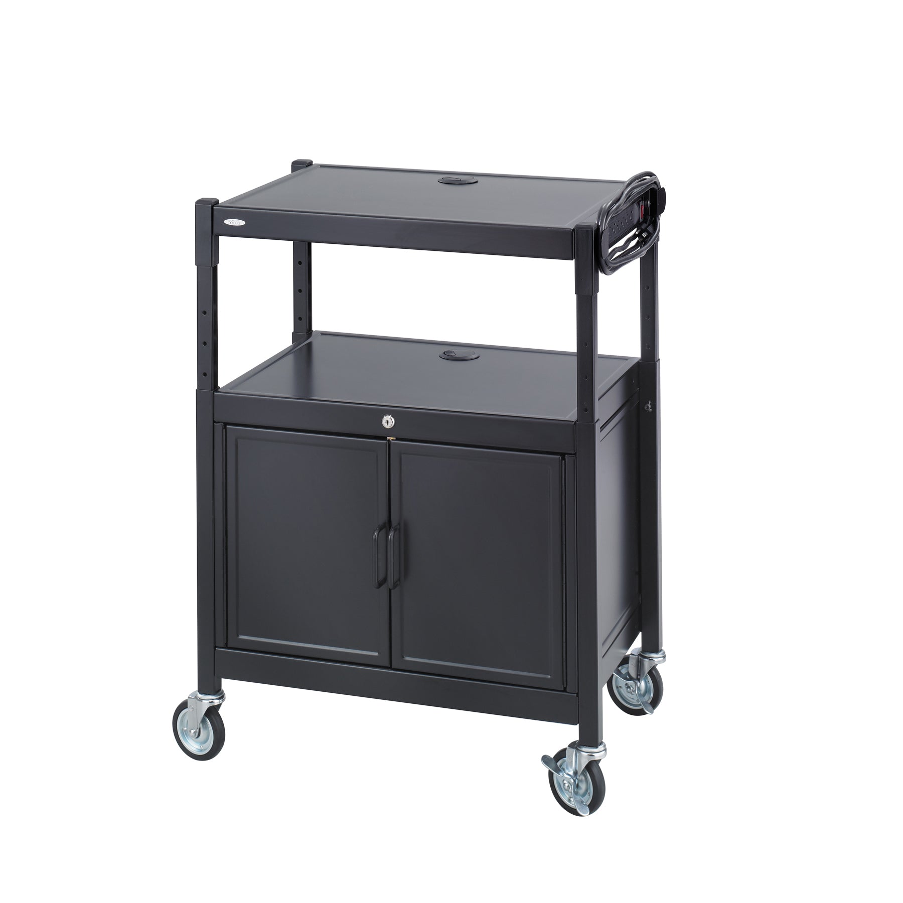 Cart Adj Av Steel W Cabinet