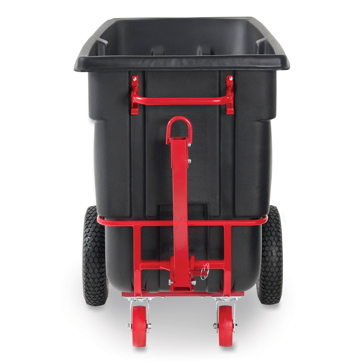 1 cu yd BRUTE Rotomolded Towable Tilt Truck, 2,100 lb Capacity, Black